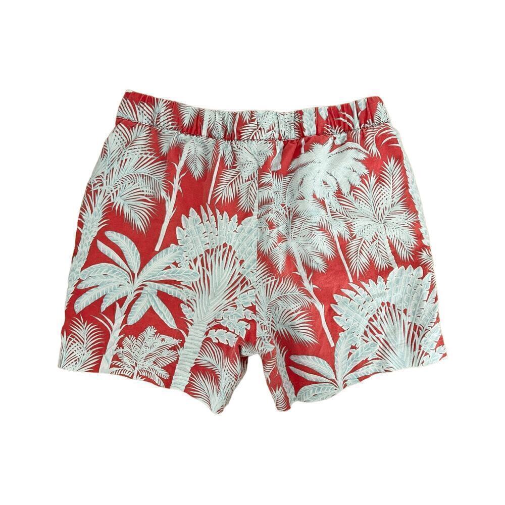 Talbots Oasis Palms Linen Cotton Blend Pull On Tropical Beach Shorts Size S - Picture 5 of 7